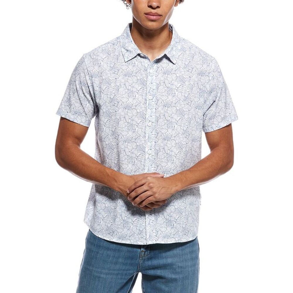 Vintage Summer Mens  Performance Perforated Shirt, White